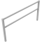 Stationary access barriers | for bolting on site | with top and quarter-bent bar | hot-dip galvanized | total width: 2500 mm